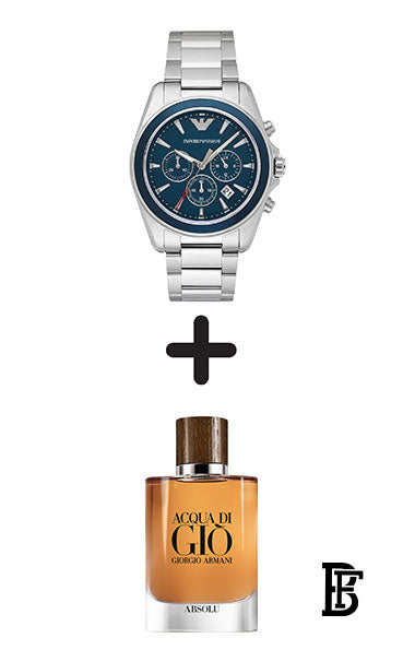 EMPORIO ARMANI Men's Water Resistant Chronohgraph Watch AR6091 + Gift perfume Tester 30 ml image 1