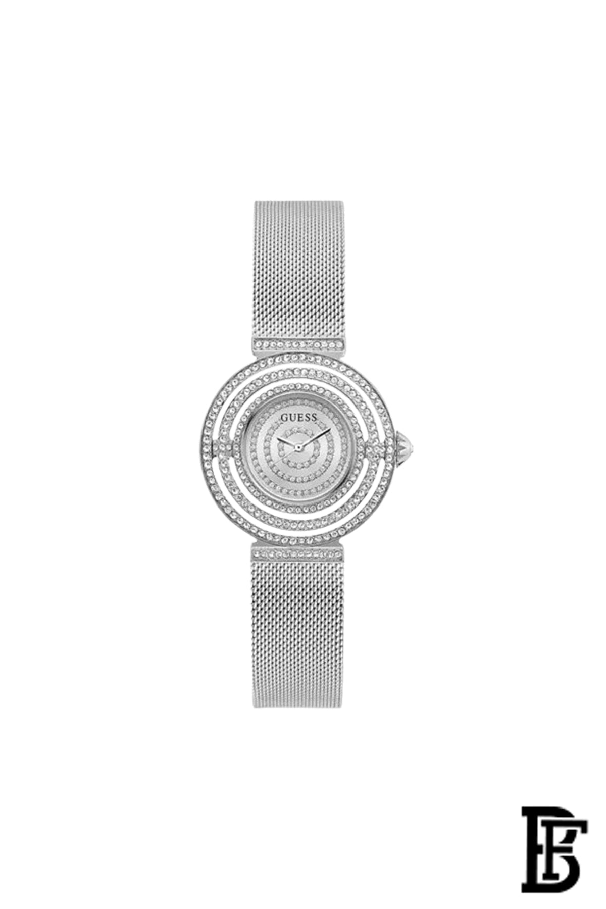 GUESS SILVER TONE CASE SILVER TONE MESH WATCH GW0550L1 image 1