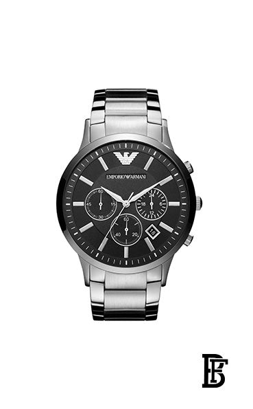 EMPORIO ARMANI Men's Water Resistant Chronograph Watch AR2460 + Gift perfume Tester 30 ml image 2