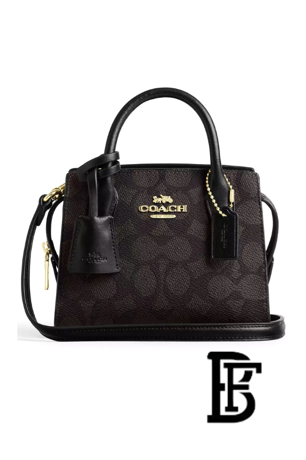 Coach Gold Brown Black Women Handbag Cv974 – Elegant Everyday Handbag image 7