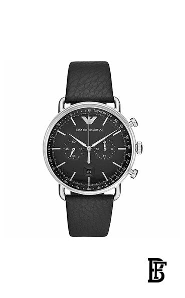 EMPORIO ARMANI Men's Aviator Water Resistant Chronograph Watch AR11143 + Gift perfume Tester 30 ml image 2