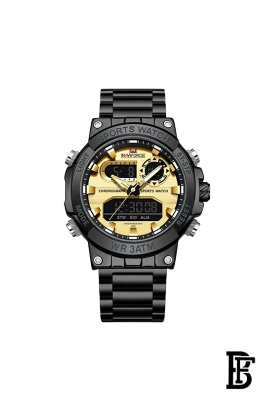 NAVIFORCE NF9237 BGB  MEN'S Stainless Steel Analog Wrist Watch image 0
