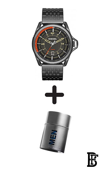 DIESEL Men's Rollcage Water Resistant Analog Watch DZ1719 + Gift perfume Tester 30 ml image 1