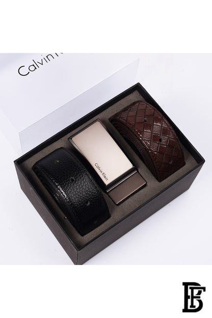 Calvin Klein Belt  Black Genuine Black and Brown image 1