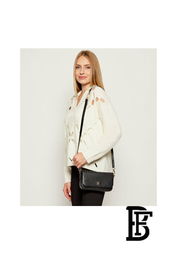 Tommy Hilfiger Black Leather Women Handbag and cross Aw0Aw18002 – Elegant Everyday Crossbody and hand image 10