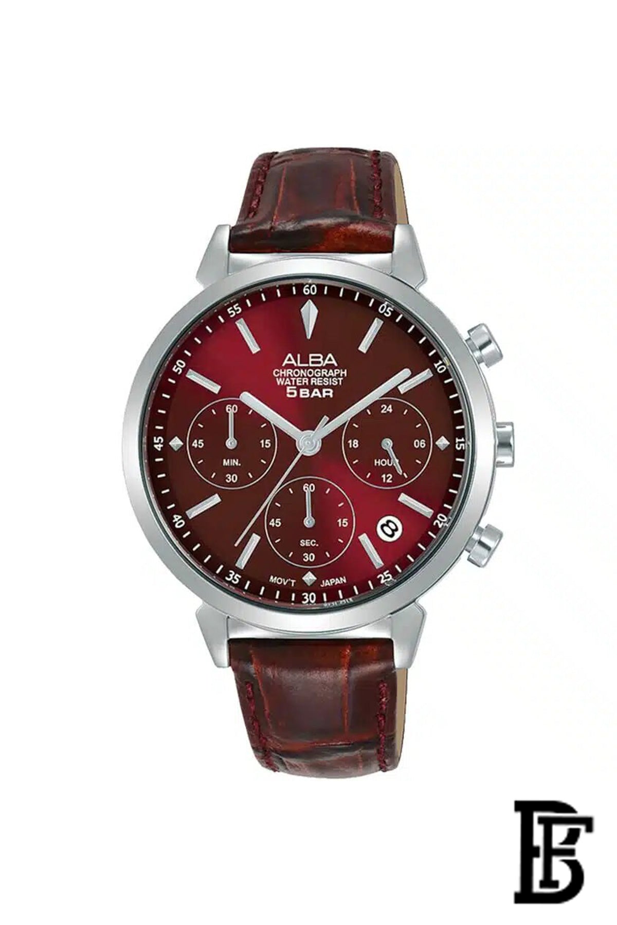 Alba AT3H45X Women's Leather Quartz Chronograph Wrist Watch      Warranty from Elaraby Group image 0