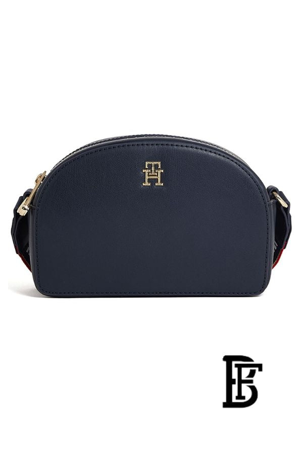 Tommy Hilfiger Blue Leather Women Cross Body Bag Aw0Aw16682– Elegant Everyday Cross Bag image 1