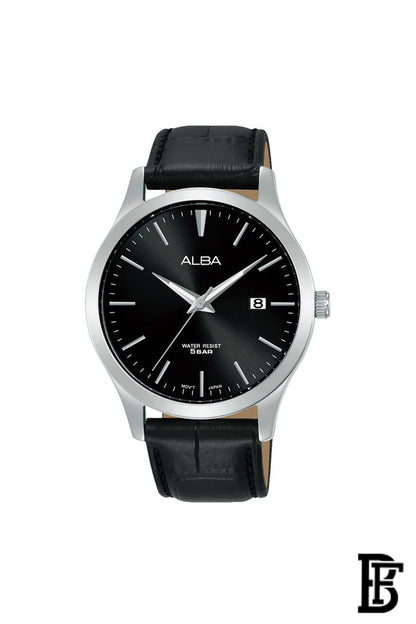 Alba AS9M41X Men's Leather  Quartz Analog Wrist Watch      Warranty from Elaraby Group + Gift EMPORIO ARMANI Stronger With You ABSOLUTELY EDP 100ml image 2