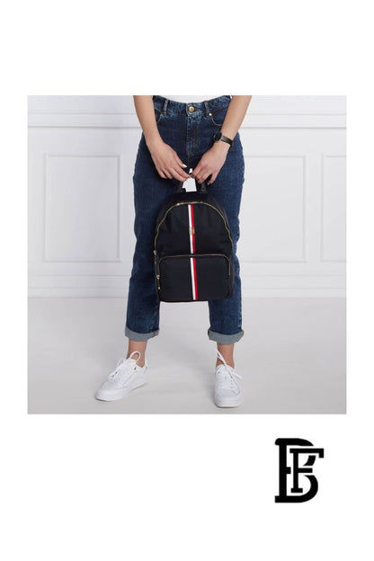 Tommy Hilfiger Black Women Backbag Aw0Aw11338– Elegant Everyday Backbag image 8