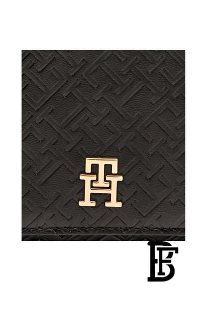 Tommy Hilfiger Black Leather Women Handbag and cross Aw0Aw18002 – Elegant Everyday Crossbody and hand image 7