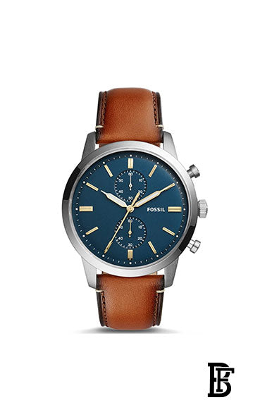 FOSSIL FS5279 Men's Leather Chronograph Watch  + Gift perfume tester 30 ml image 2