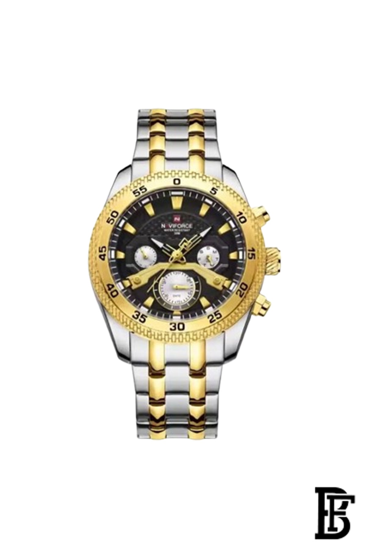 NAVIFORCE NF9222 G/B   MEN'S Stainless Steel Wrist Watch image 1