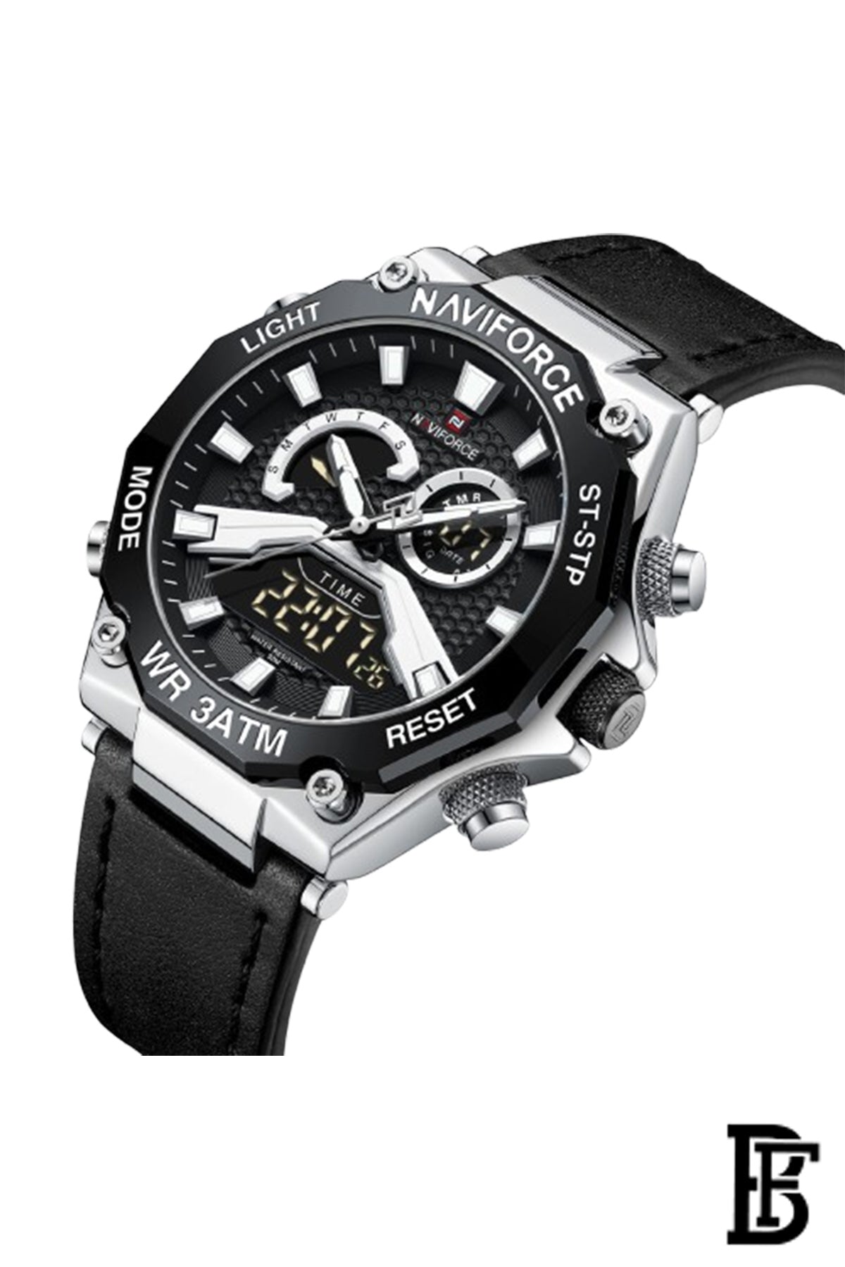 Naviforce NF9220 S/B/B    Men's Analog Leather Watch image 2