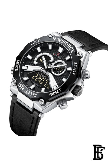 Naviforce NF9220 S/B/B    Men's Analog Leather Watch image 2