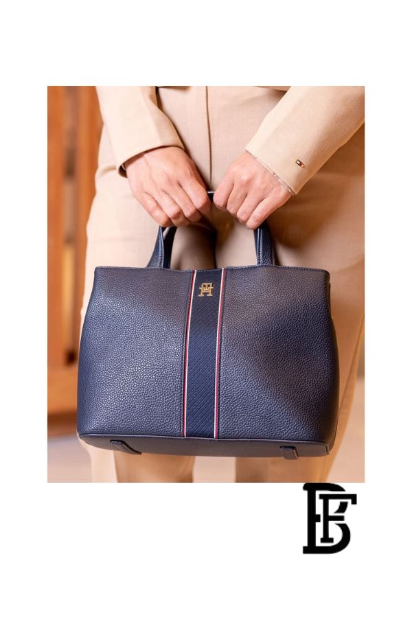 Tommy Hilfiger Blue  Leather Women Handbag Aw0Aw16873– Elegant Everyday Shoulder Bag image 10