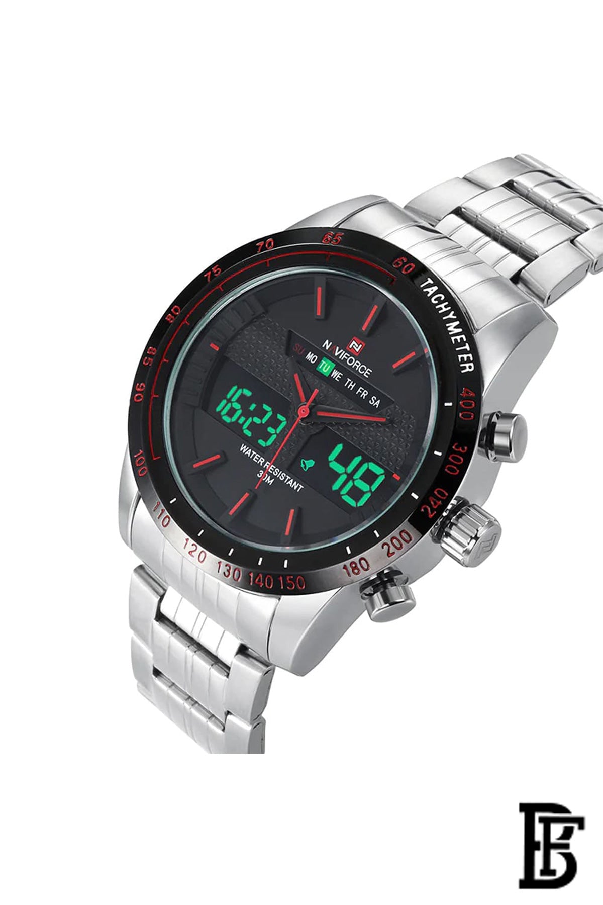 NAVIFORCE NF9024 SBR   MEN'S Stainless Steel Analog Wrist Watch image 2