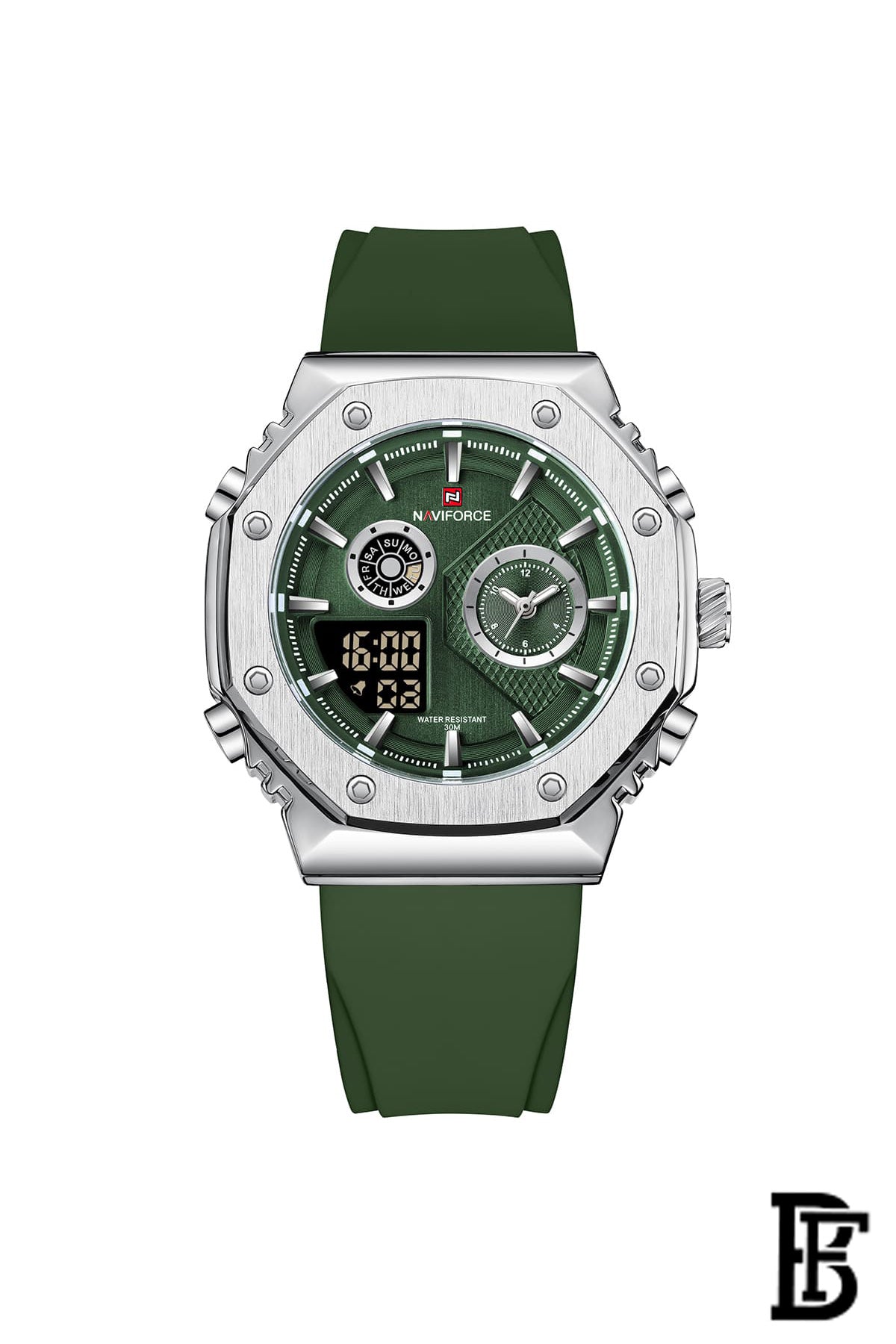 Naviforce NF9216T S/GN/GN    Men's Analog Leather Watch image 0