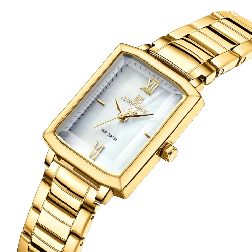 Naviforce Women Analog Watch With White Dial & Stainless Steel Bracelet, NF5039S  GWG image 2