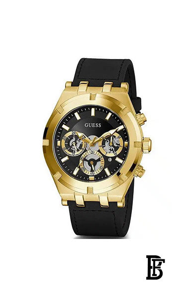 GUESS GW0262G2 Guess Continental Men's Watch, black, Strap + Gift perfume tester 30 ml image 2