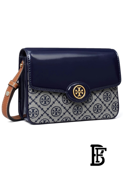 Tory Burch Blue Leather Women Handbag 152306 405 – Elegant Everyday Shoulder Bag image 3