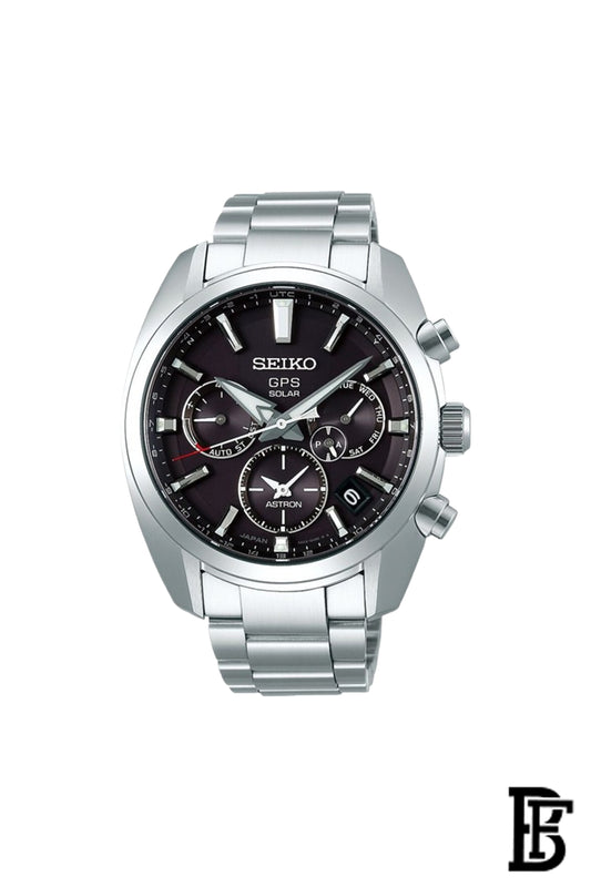 SEIKO Men's Hand Watch ASTRON Stainless Band, Black Dial SSH021J1 image 1