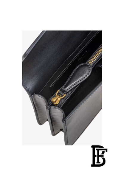 Pinko  Black Leather Women Handbag 100053 A0F1 Z99Q – Elegant Everyday Shoulder Bag image 8