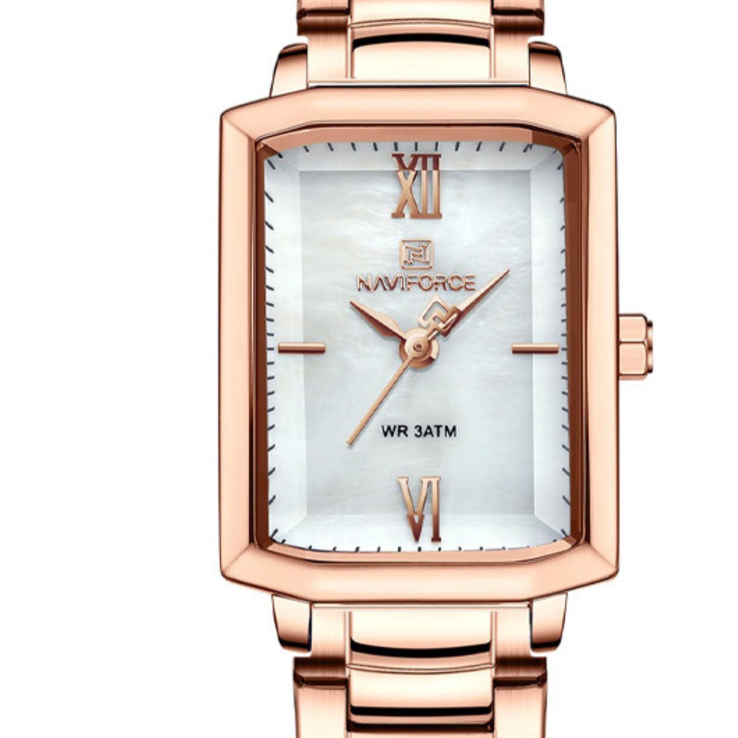 Naviforce Women Analog Watch With White Dial & Stainless Steel Bracelet, NF5039S RG/W/RG image 2