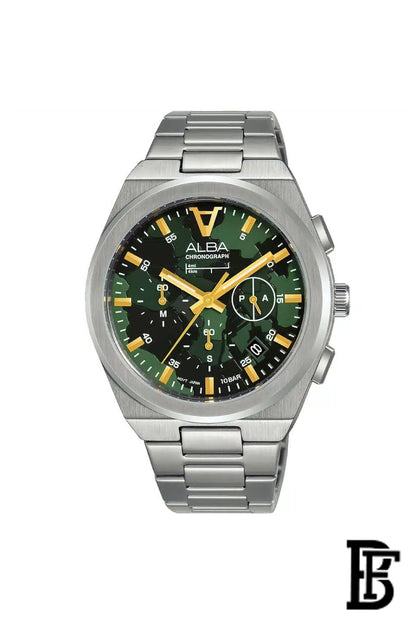 Alba AT3H51X Men's Stainless Steel Quartz  Chronograph  Wrist Watch   Warranty from Elaraby Group image 1