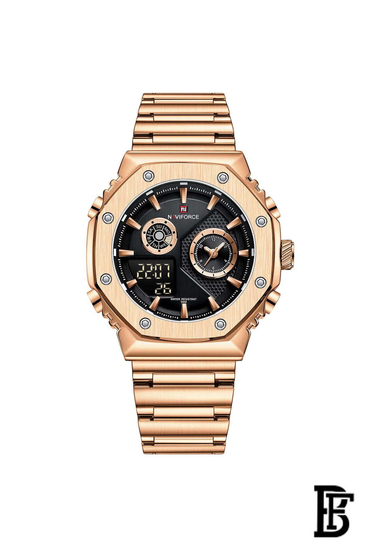 NAVIFORCE NF9216S RG/B MEN'S Stainless Steel Analog Wrist Watch image 0