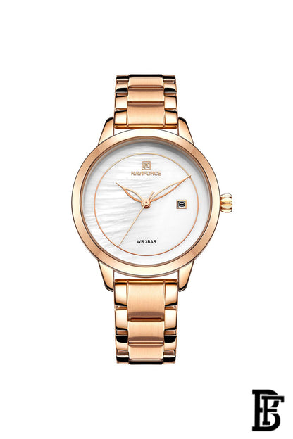 Naviforce NF5008 RGW      Women's Analog Stainless Steel Watch image 1