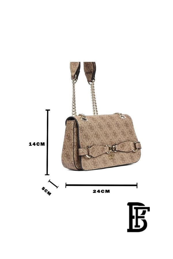 Guess Beige Women Elegant Everyday Shoulder Bag image 5