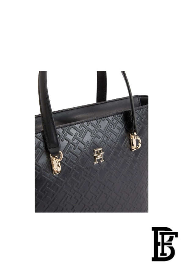 Tommy Hilfiger Black Leather Women Handbag AW0AW16002 – Elegant Everyday Shoulder Bag image 4
