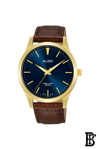 Alba ARSZ08X Men's Leather  Quartz Analog Wrist Watch      Warranty from Elaraby Group image 0