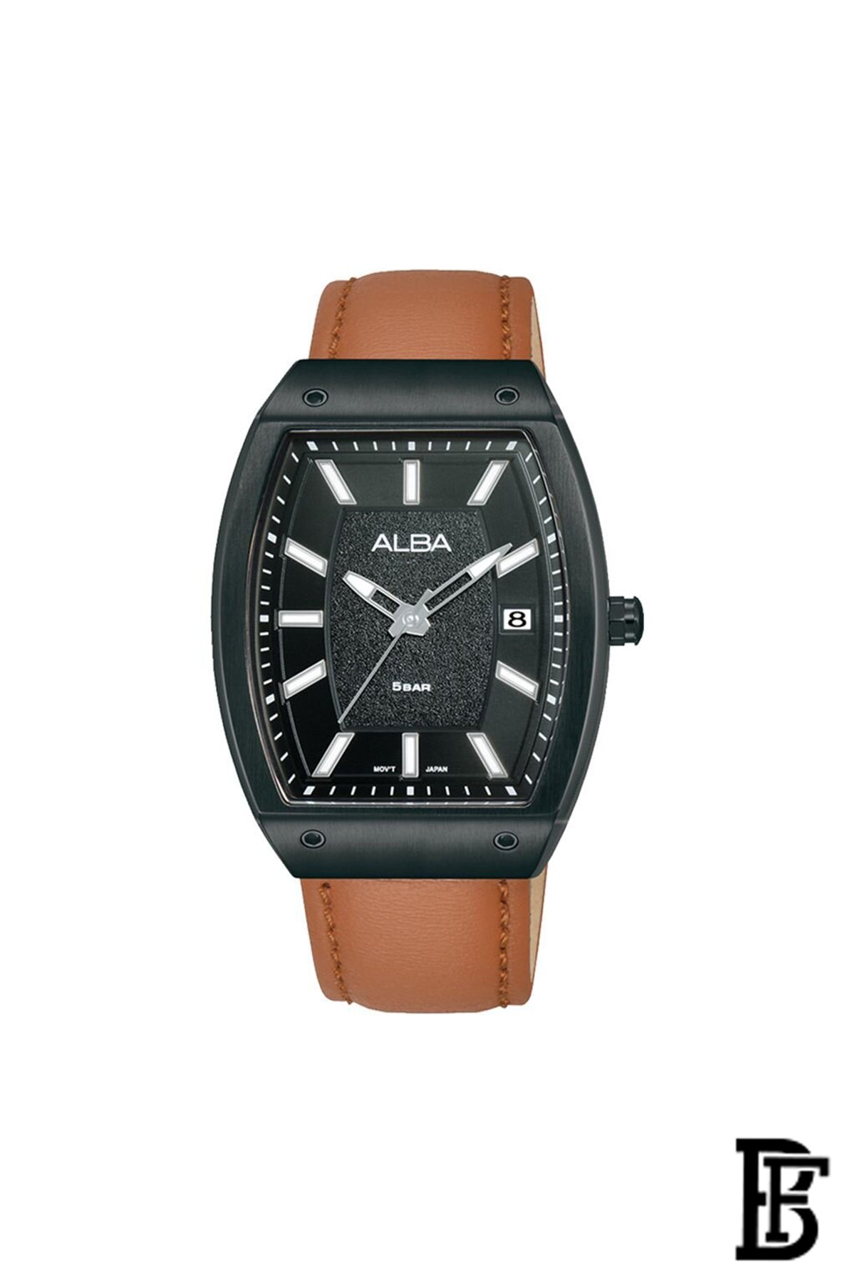 Alba AG8N19X Men's Leather Quartz Analog Wrist Watch   + Gift perfume tester 30 ml Warranty from Elaraby Group image 2