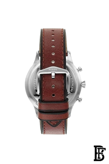 Fossil Retro Pilot Blue Dial Brown Leather Strap Watch | FS5832 image 2