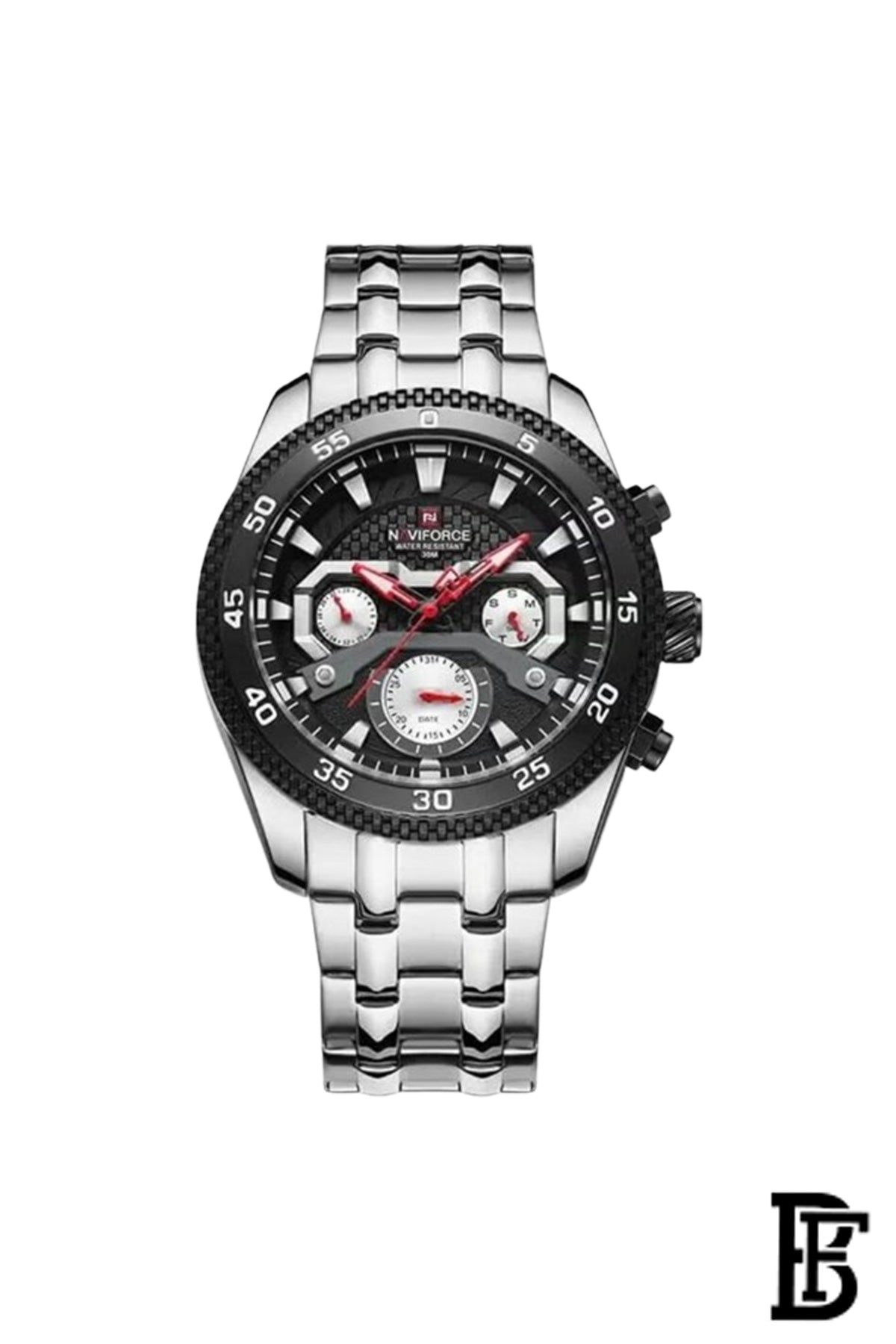 Naviforce NF9222 S/BE Men's Stainless Steel Chronograph Watch image 1