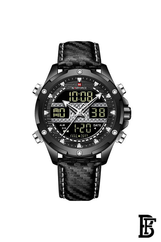 Naviforce NF9194 BWB     Men's Analog Leather Watch image 0