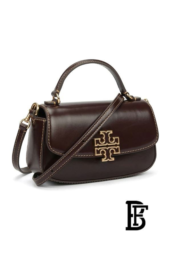 Tory Burch Brown Leather Women Handbag 153726  – Elegant Everyday Shoulder Bag image 3