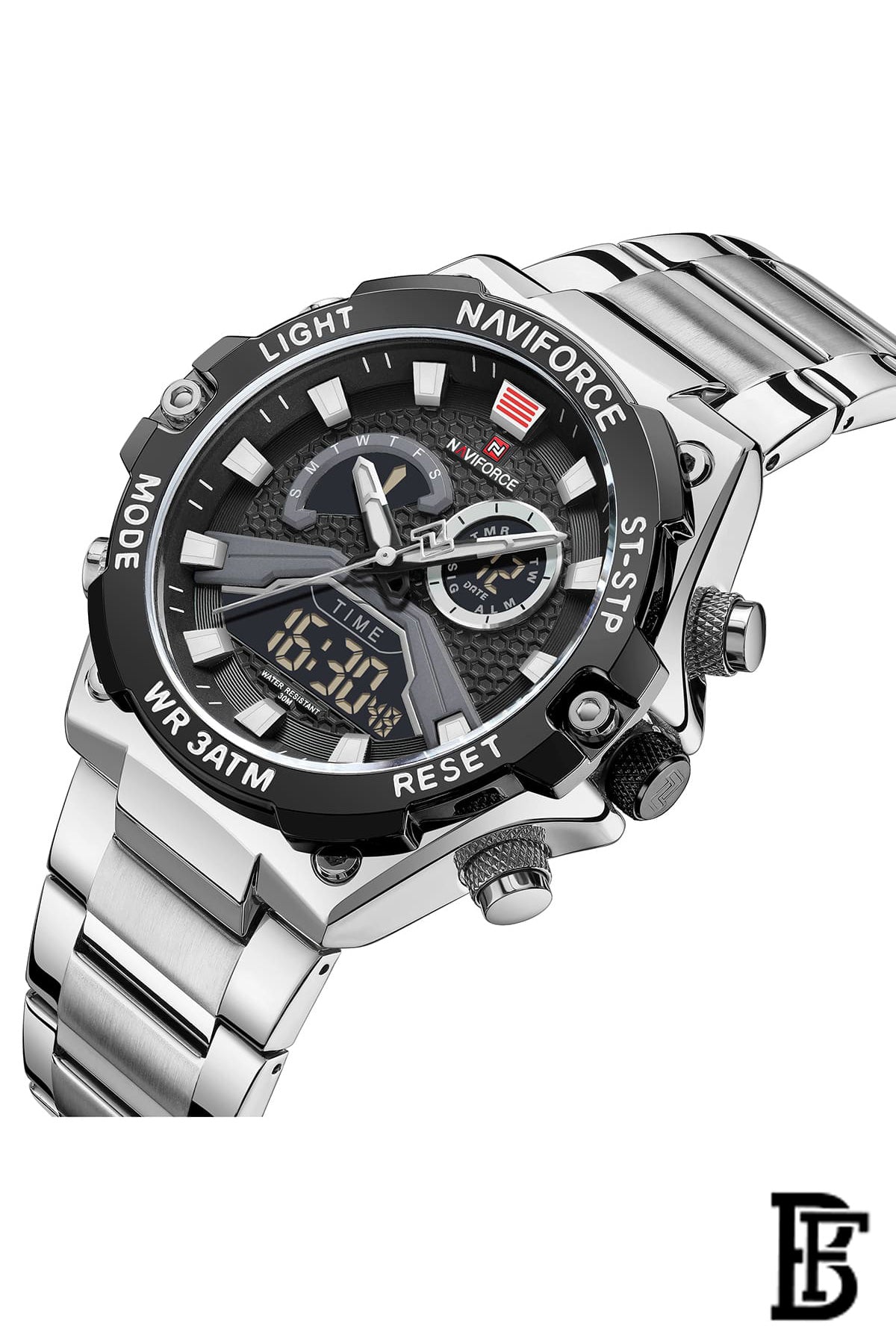 NAVIFORCE NF9207 S/B/B  MEN'S Stainless Steel Analog Wrist Watch image 2