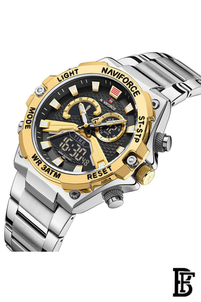 NAVIFORCE NF9207 S/G/B MEN'S Stainless Steel Analog Wrist Watch image 2