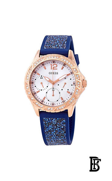 GUESS W1096L4 Women's Rubber Quartz  Analog Wrist Watch image 1