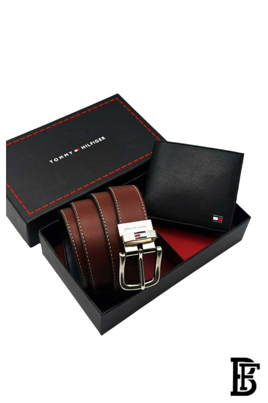 Tommy Hilfiger Set is a Men's Wallet and a Classic Black Belt image 1