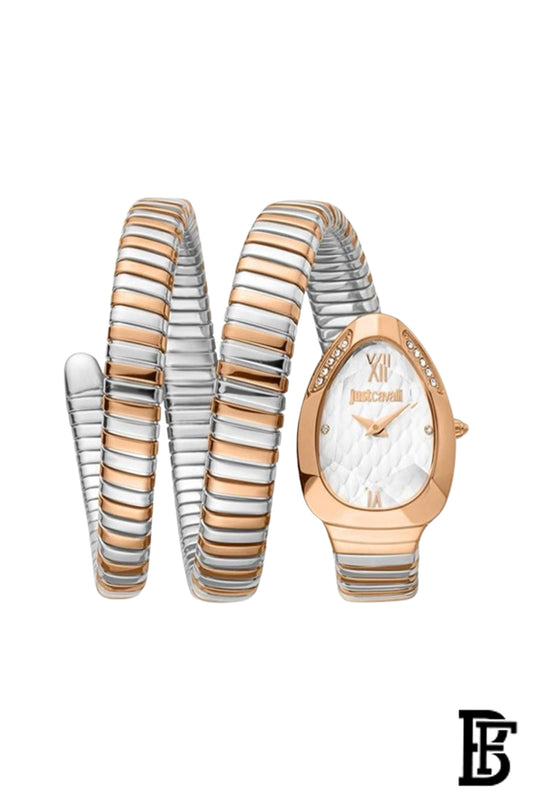 Just Cavalli Women's Watch with Two-Tone Silver and Rose Gold Metal Strap, 3 ATM, JC1L224M0085, Analog image 1