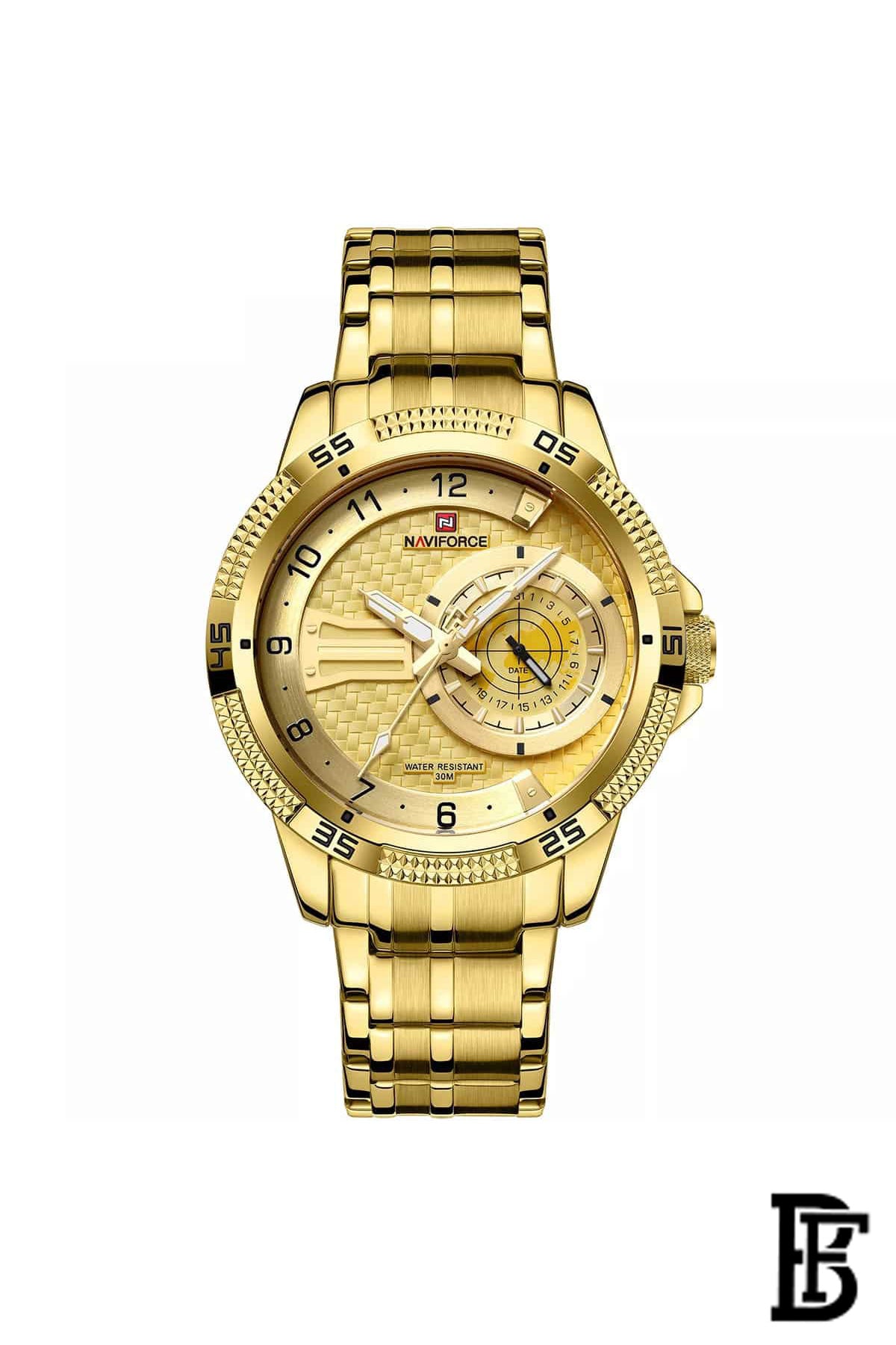 NAVIFORCE NF9206 G/G      MEN'S Stainless Steel Analog Wrist Watch image 1