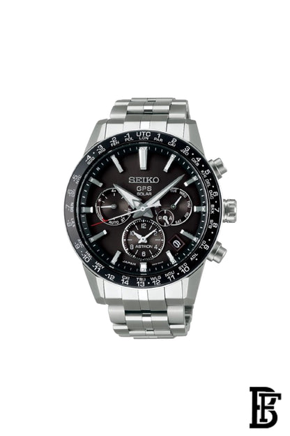 SEIKO Men's Hand Watch ASTRON Stainless Band, Black Dial SSH003J1 image 0