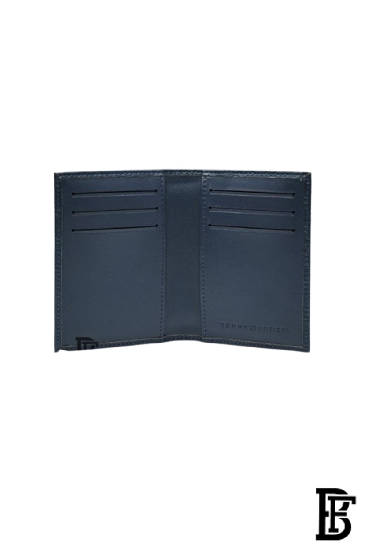 Tommy Hilfiger Salto Men Leather Gift Set of Wallet+Card Case+Keyfob - blue/blue+blue/blue image 5