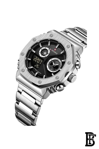NAVIFORCE NF9216S S/B MEN'S Stainless Steel Analog Wrist Watch image 2