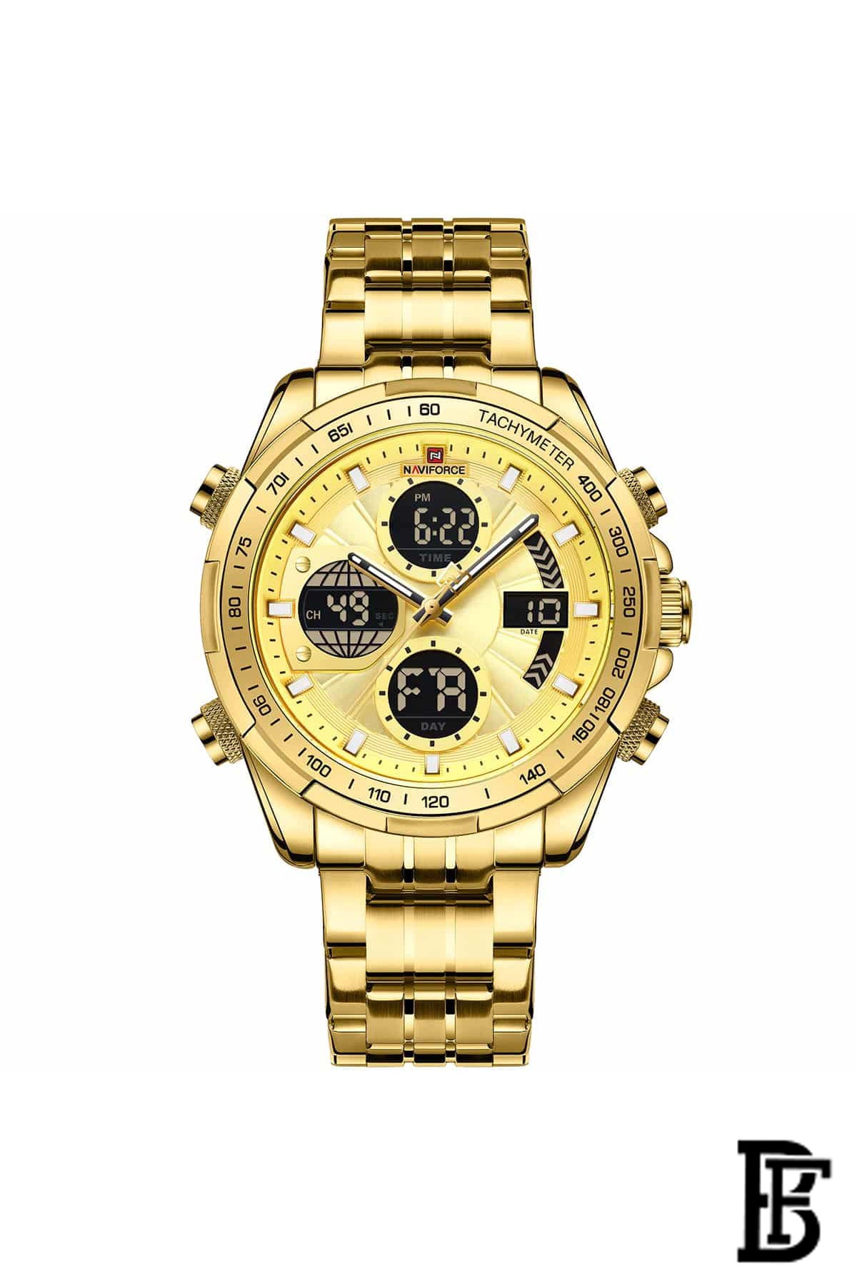 NAVIFORCE NF9197S G/G/G     MEN'S Stainless Steel Analog Wrist Watch image 1