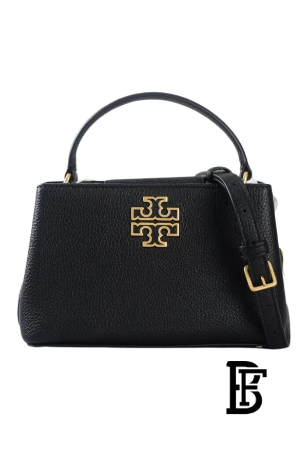 Tory Burch Black Leather Women Handbag 145357  – Elegant Everyday Shoulder Bag image 0
