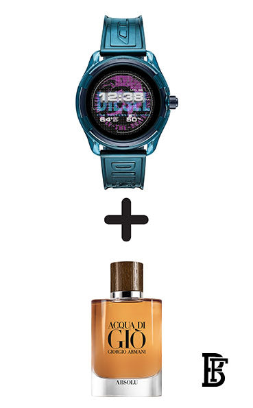 DIESEL Men's Rubber Analog Watch DZT2020 + Gift perfume Tester 30 ml image 0